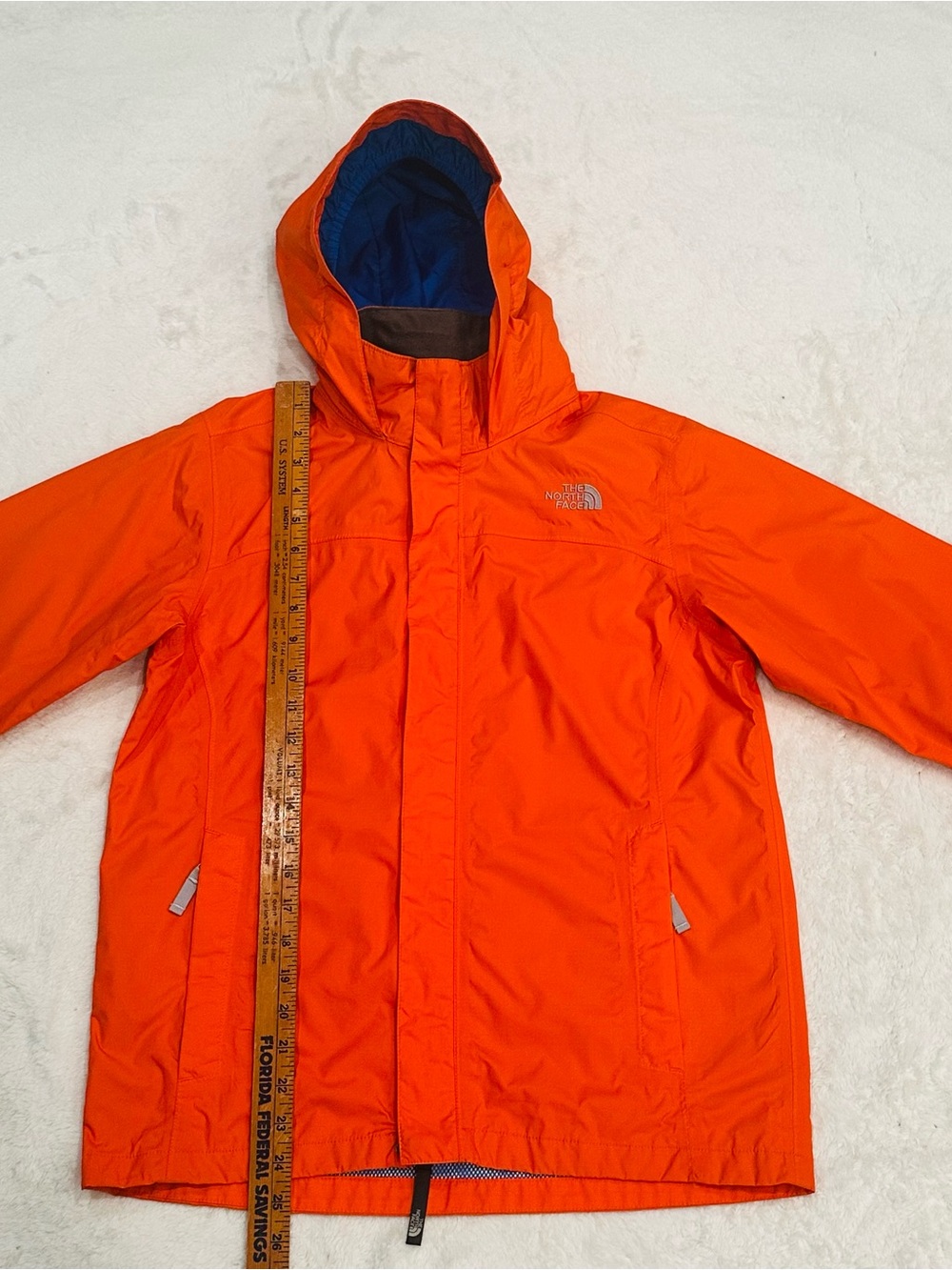 The North Face Hyvent Hooded Orange Rain Jacket Nylon Youth 14-16 Women’s S - Picture 11 of 11